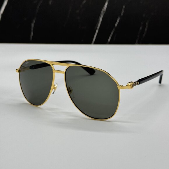 NEW GUCCI BLACK GOLD UNISEX SUNGLASSES GUCCI GG1220S 001 main image 8
